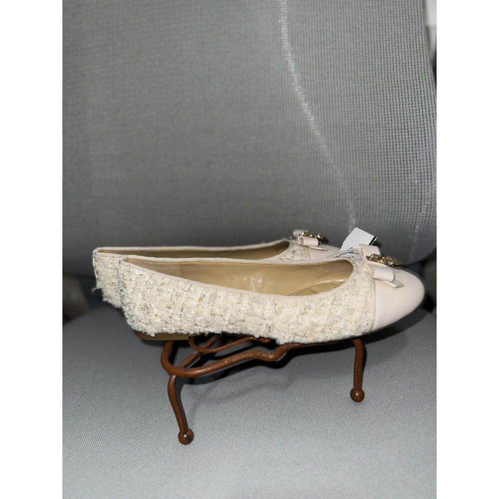 Michael Kors Tweed & Bow Ballet Flats- Size 7